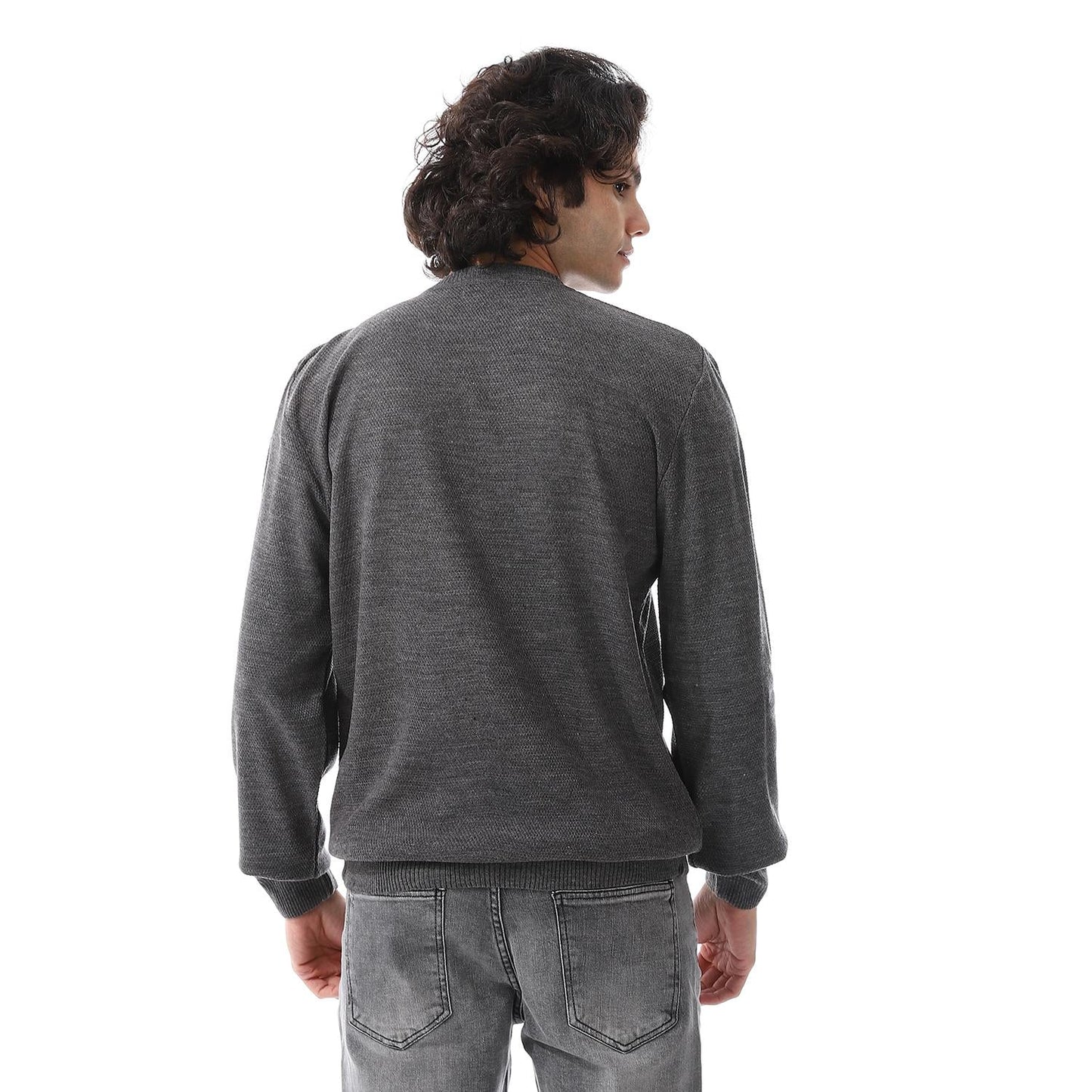 Wool Mélange Sweater - Grey