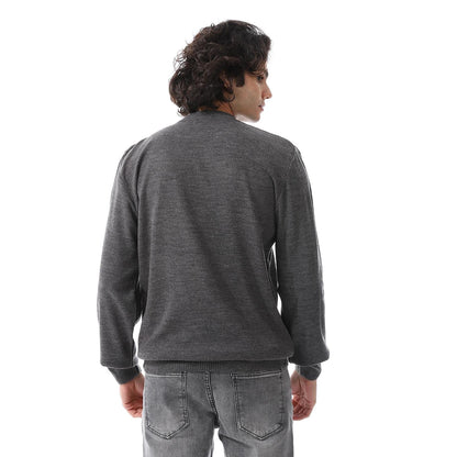 Wool Mélange Sweater - Grey