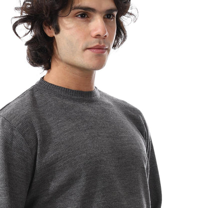 Wool Mélange Sweater - Grey