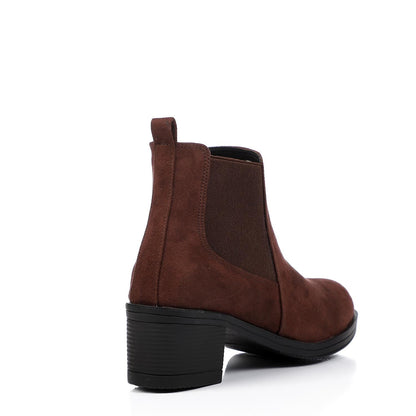 Leather Ankle Boot - Brown