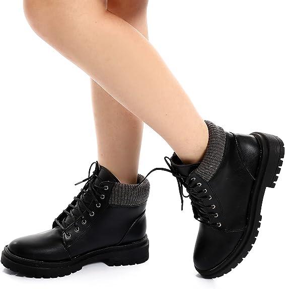 Leather Ankle Boot Warmers Trims - Black