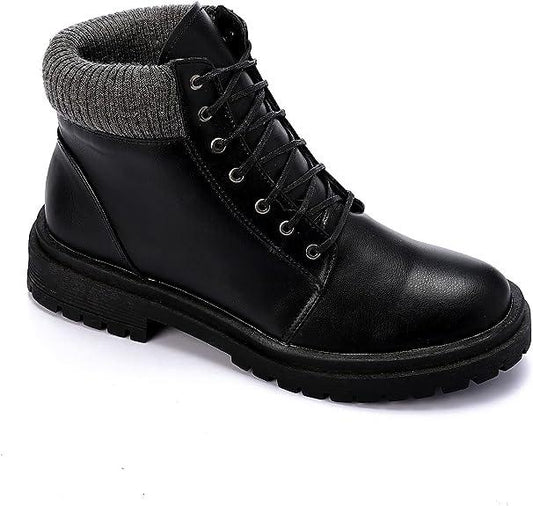 Leather Ankle Boot Warmers Trims - Black