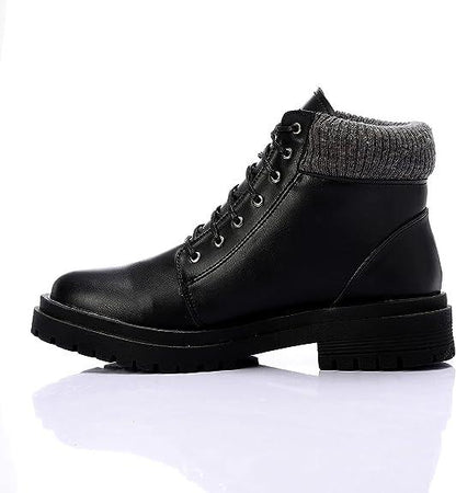 Leather Ankle Boot Warmers Trims - Black