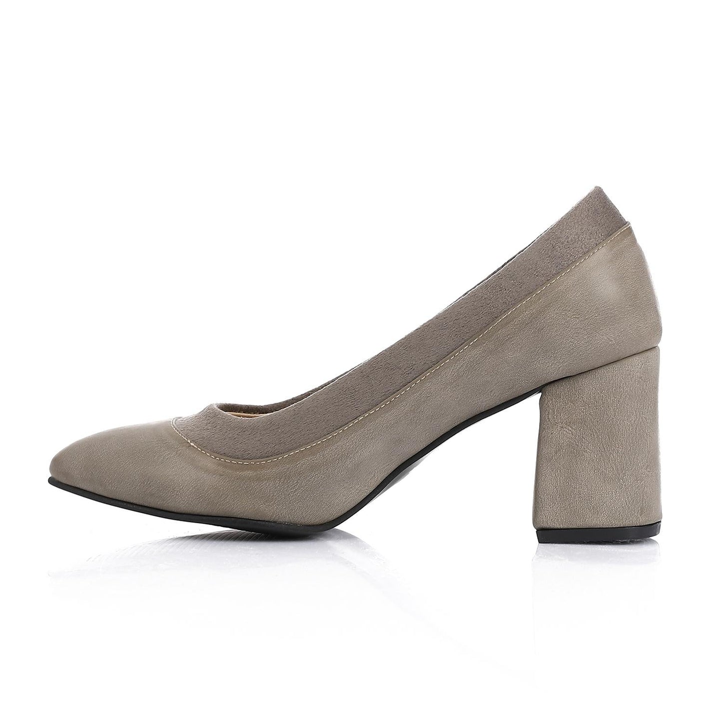 Faux Leather Pumps Wedding High Heels Shoes - Grey