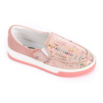 Leather Printed Slip-On Sneakers – Pink