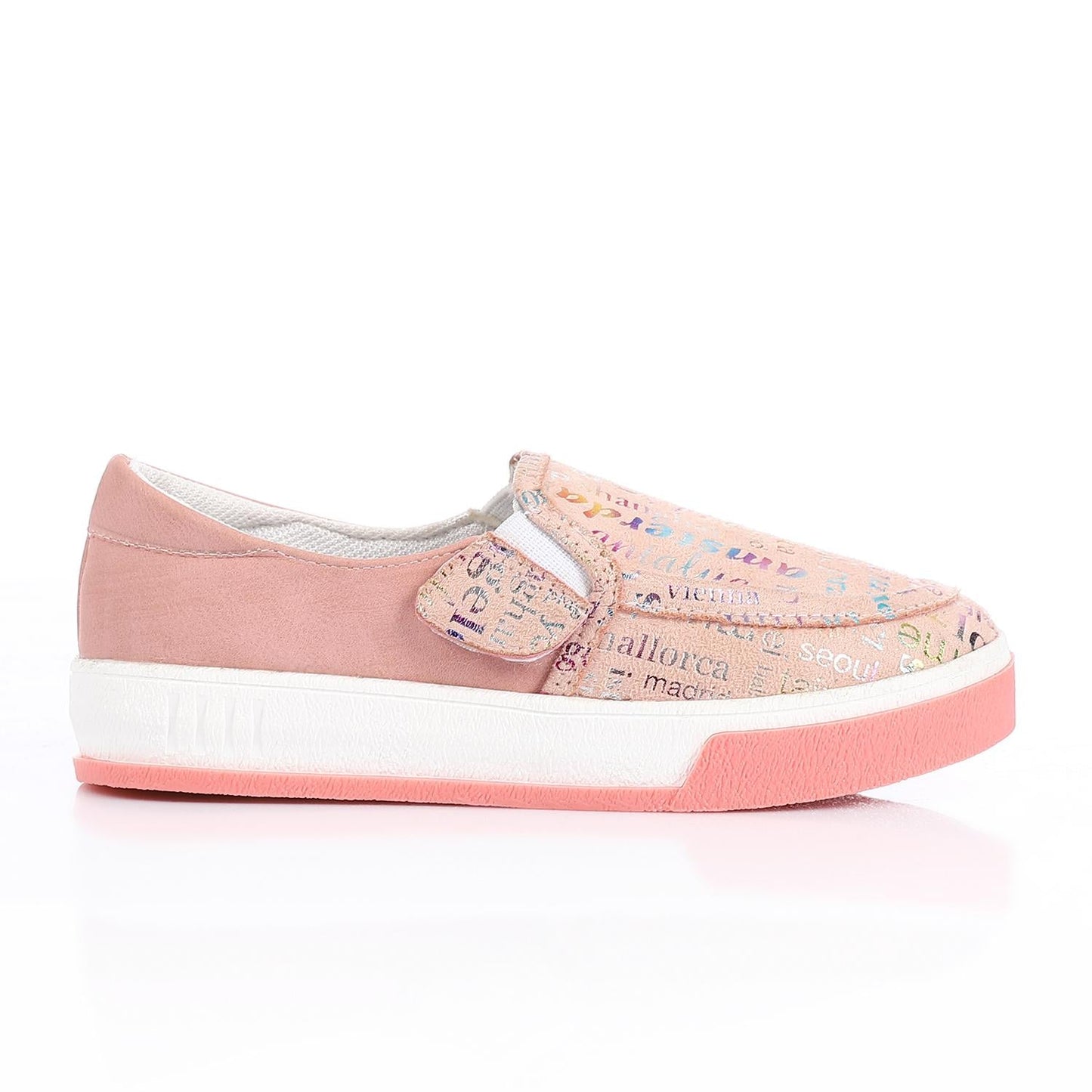 Leather Printed Slip-On Sneakers – Pink