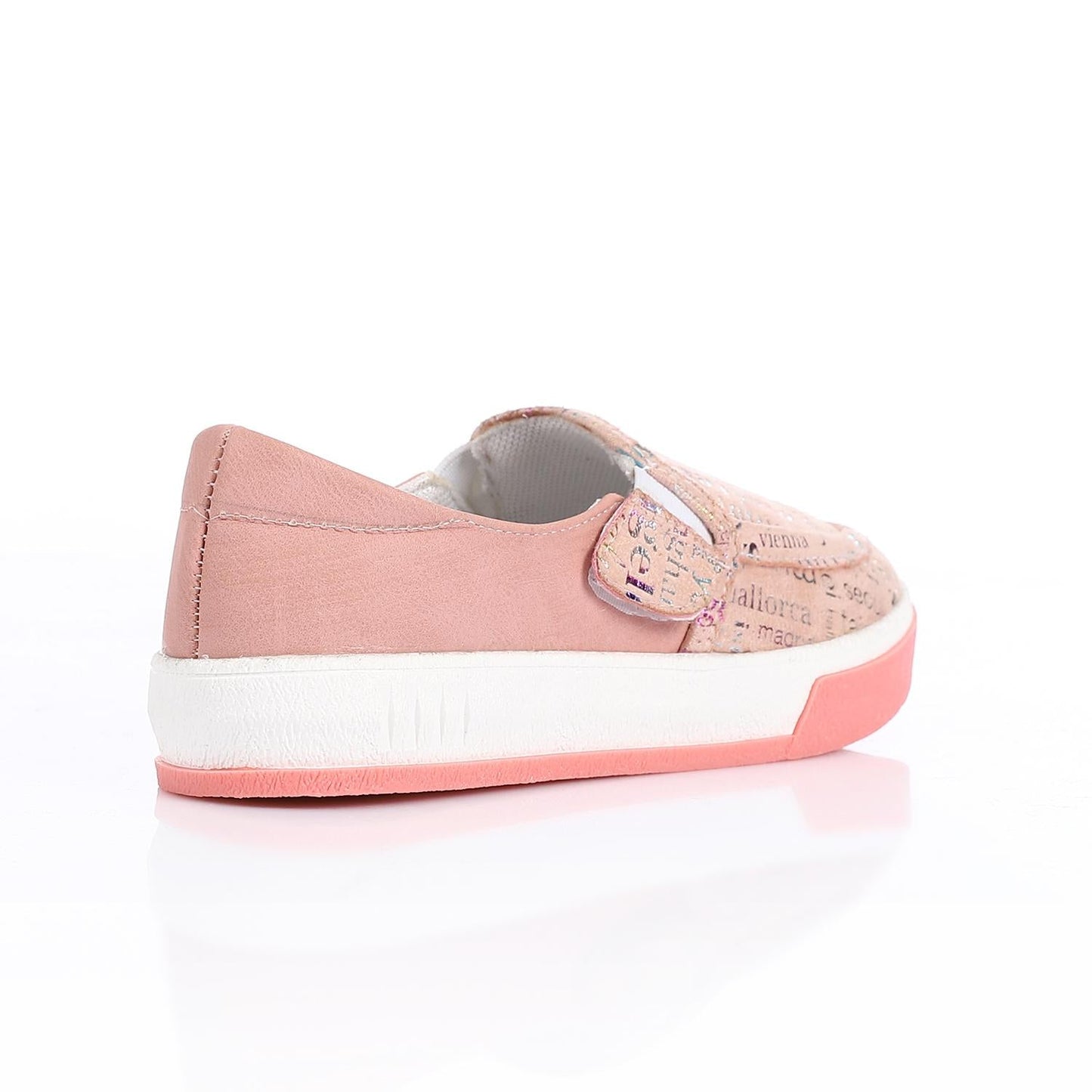 Leather Printed Slip-On Sneakers – Pink
