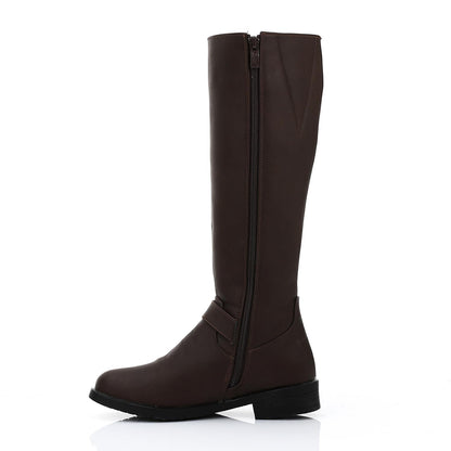 Leather Mid-Calf Boot - Brown