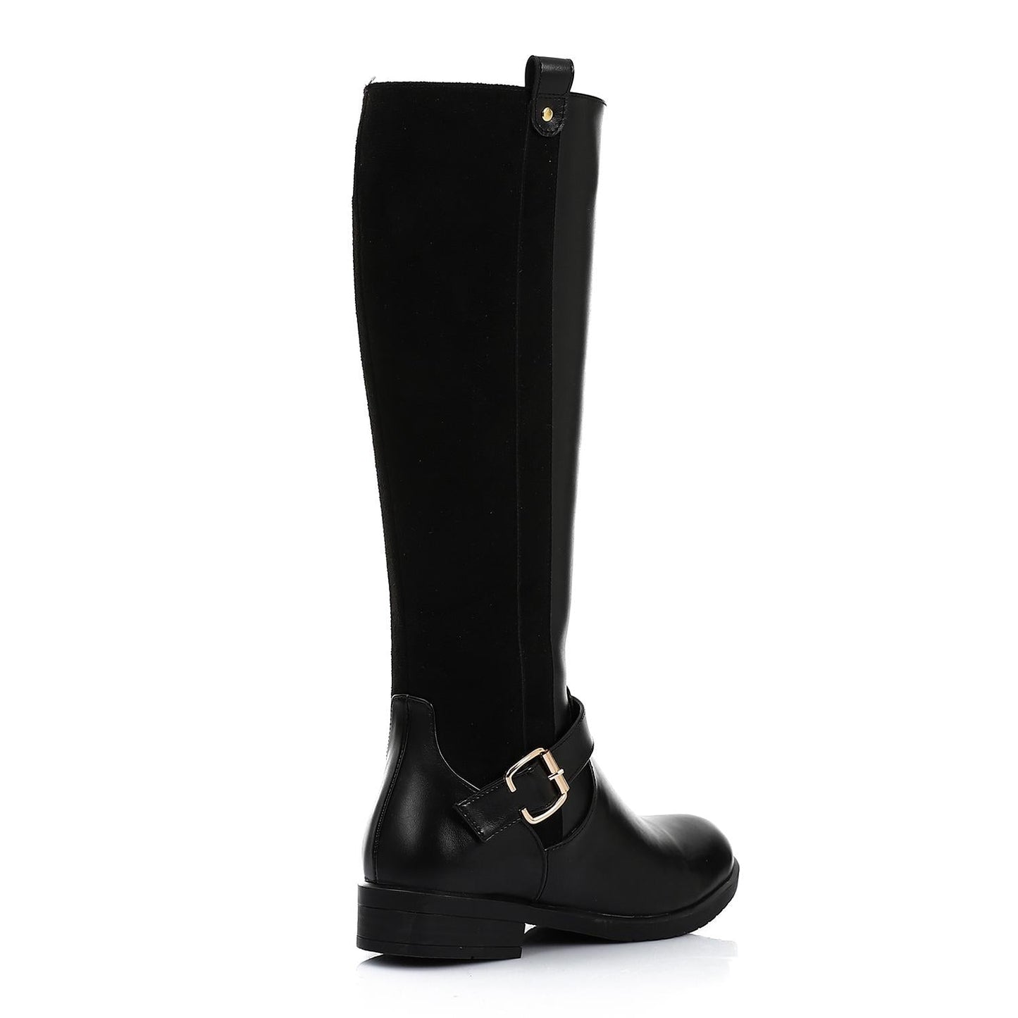Leather Tall knee Boot - Black