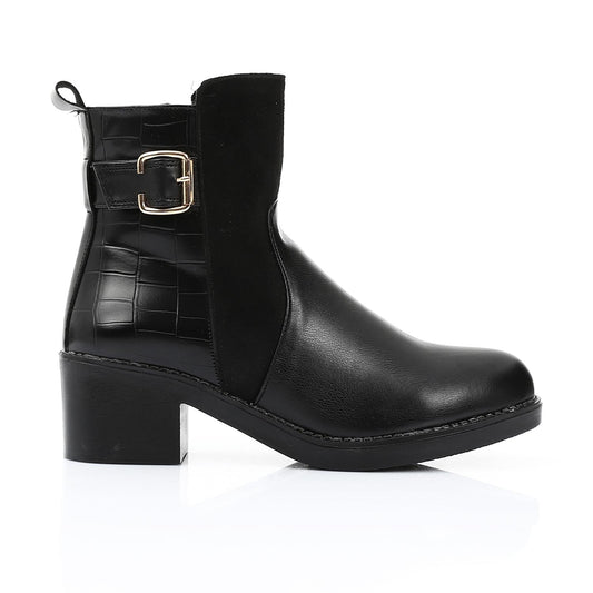 Leather Ankle Boot - Black