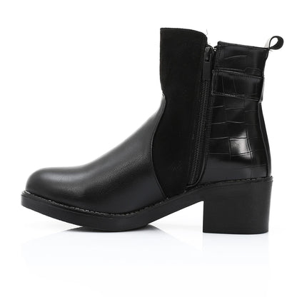 Leather Ankle Boot - Black