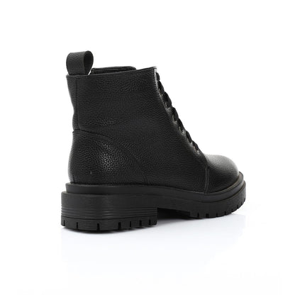 Leather Ankle Boot - Black