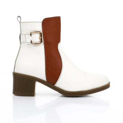Suede Ankle Boots - White