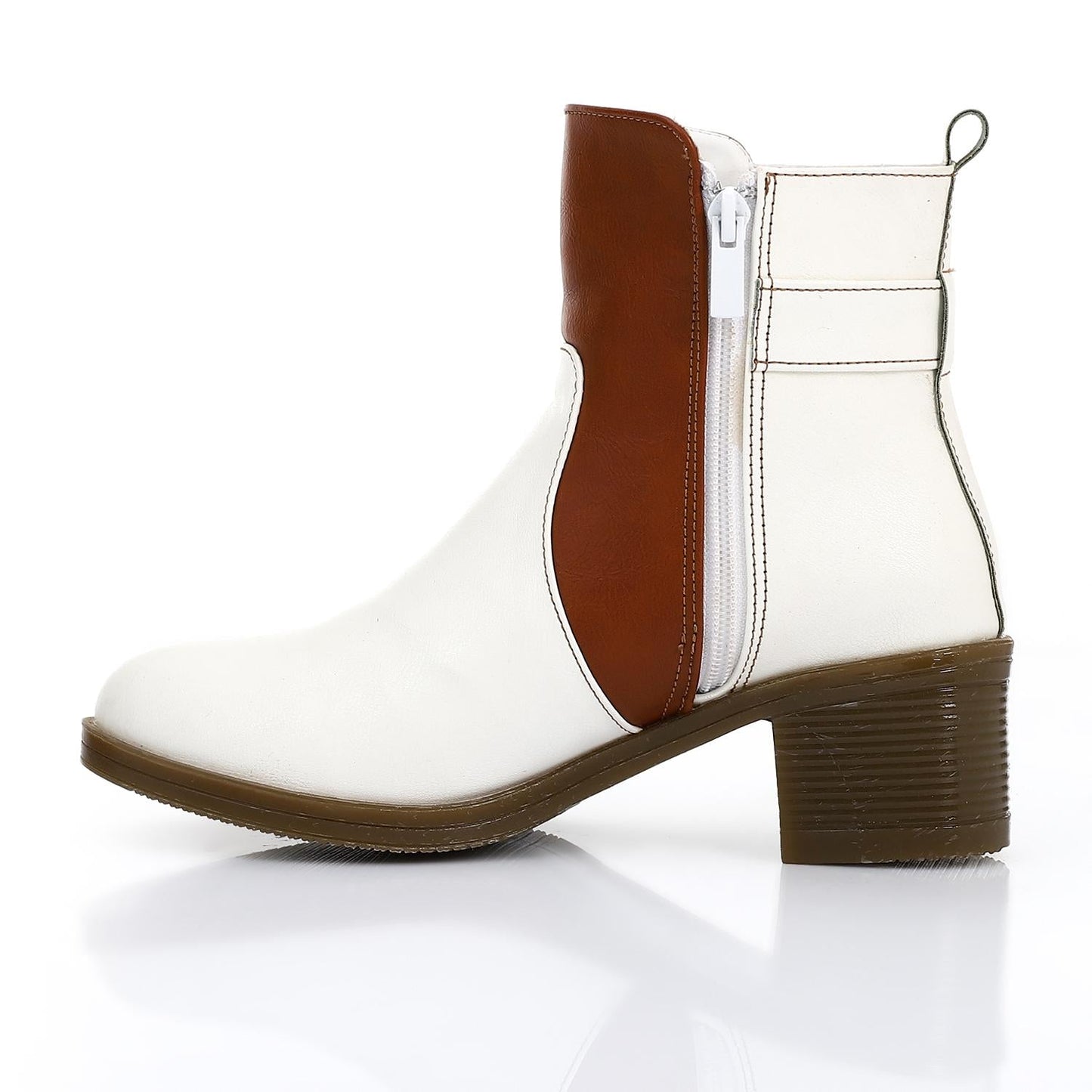 Suede Ankle Boots - White