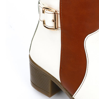 Suede Ankle Boots - White