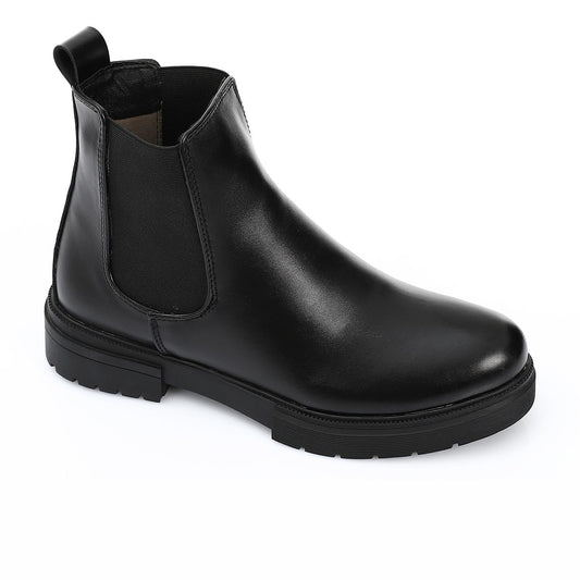 Leather Smooth Chelsea Boot - Black