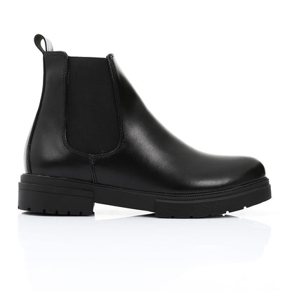 Leather Smooth Chelsea Boot - Black