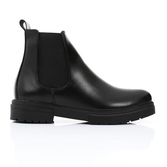 Leather Smooth Chelsea Boot - Black