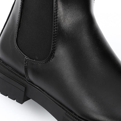 Leather Smooth Chelsea Boot - Black