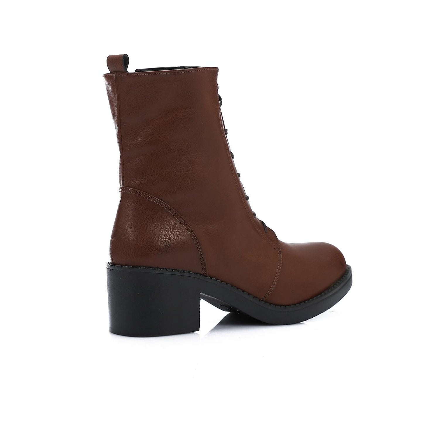 Leather Ankle Boot - Brown