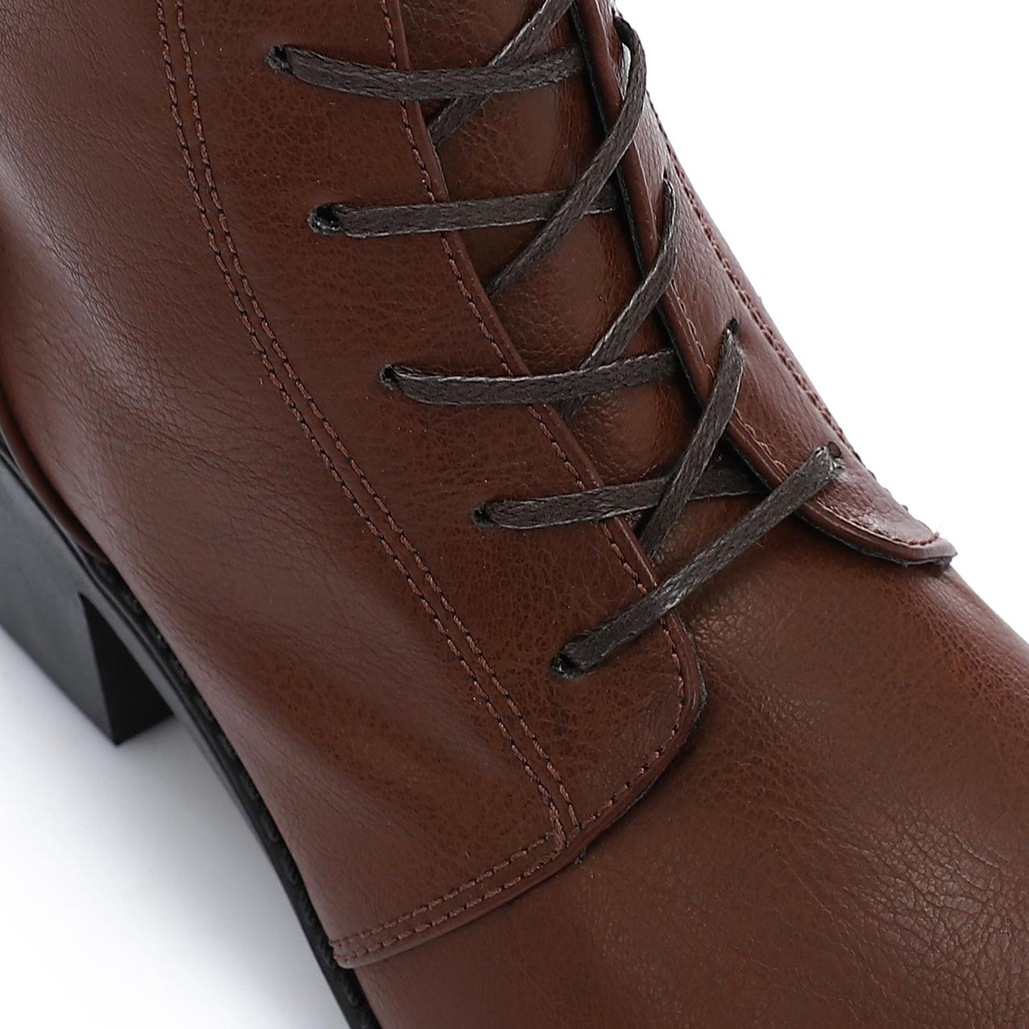 Leather Ankle Boot - Brown