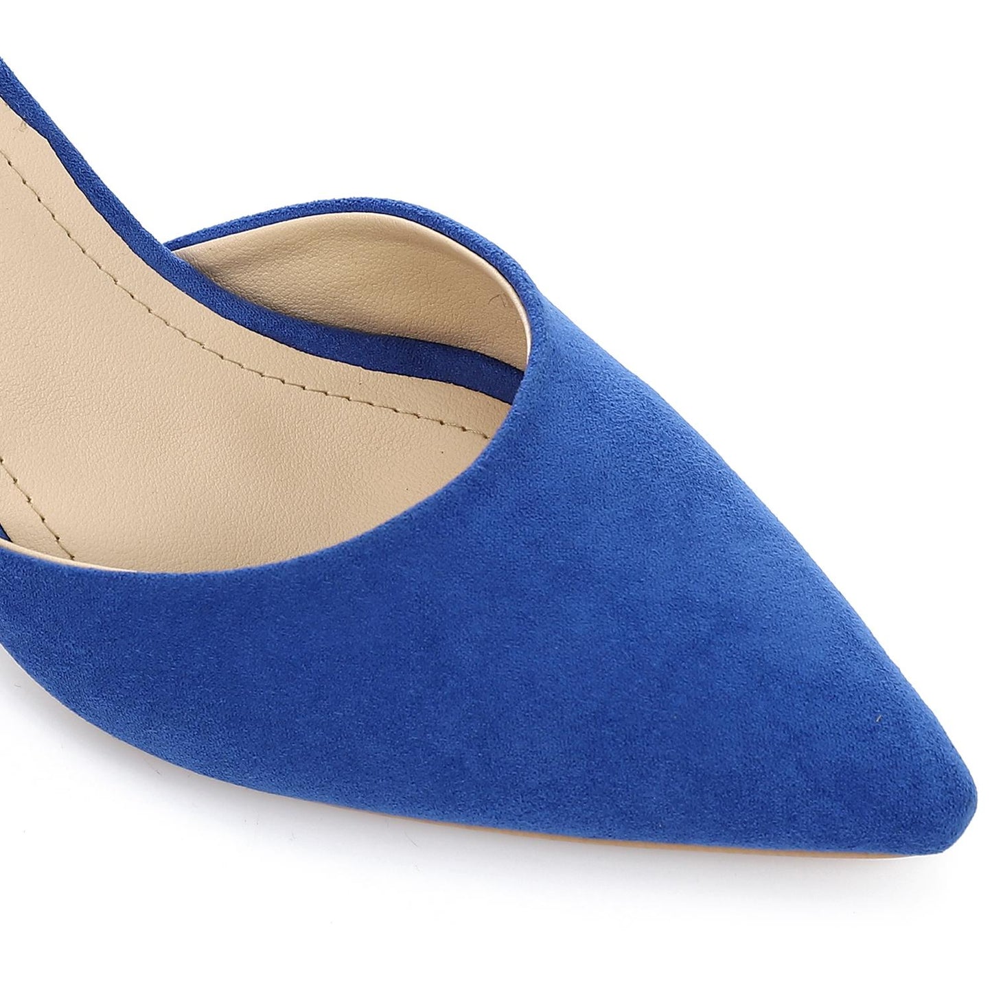 Suede Fashionable Shoes Heels - Blue