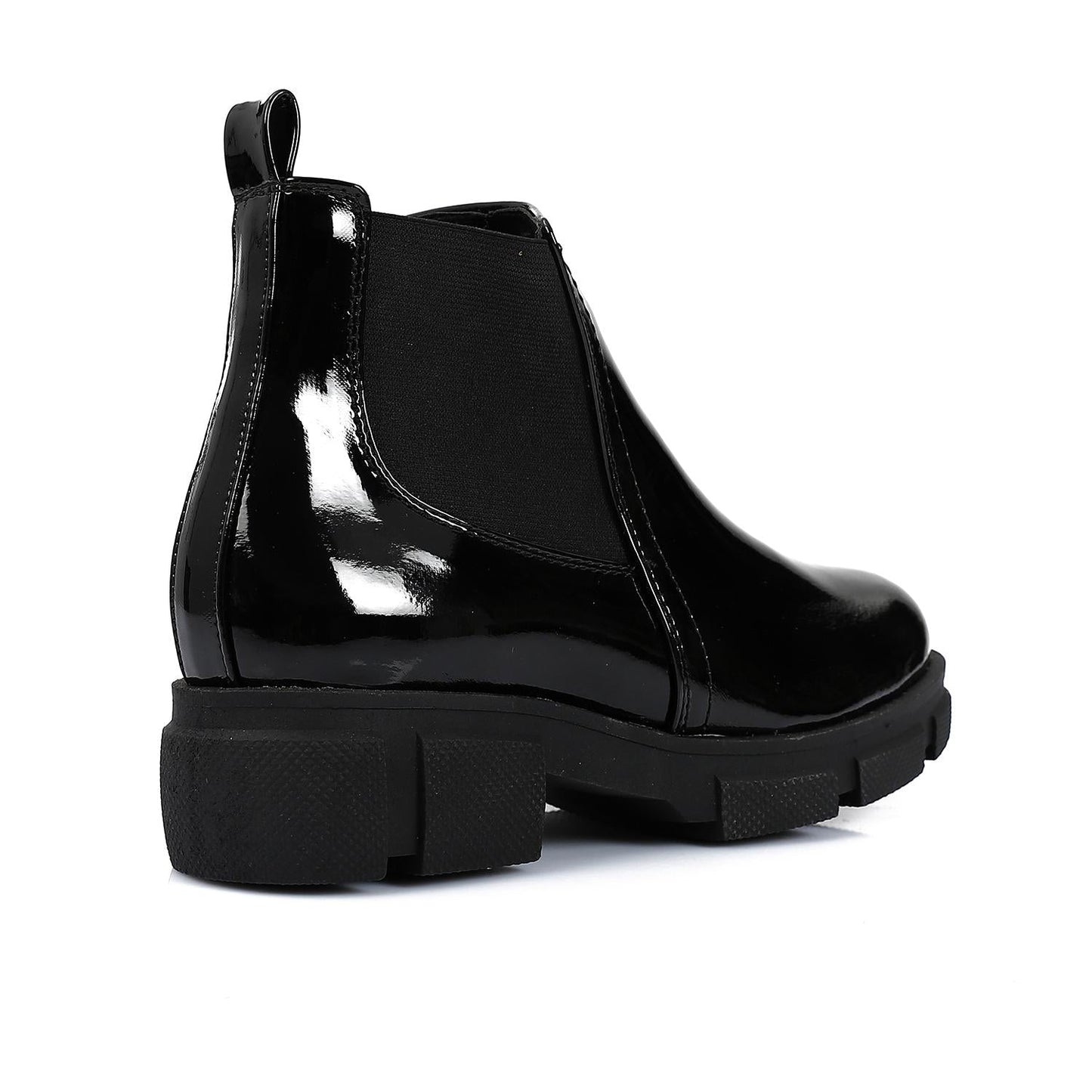 Patent Leather Chelsea Boot - Black