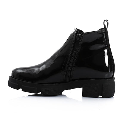 Patent Leather Chelsea Boot - Black