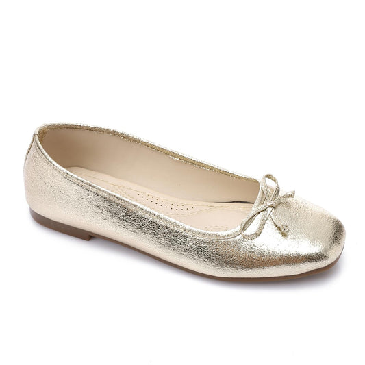 Leather Classic Ballerinas - Gold