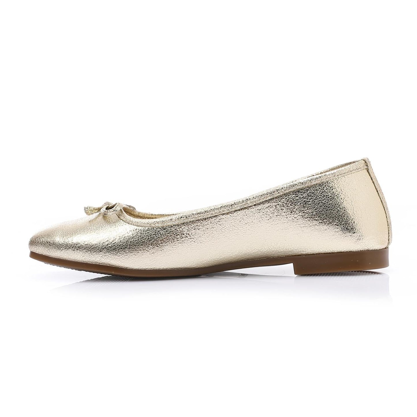 Leather Classic Ballerinas - Gold