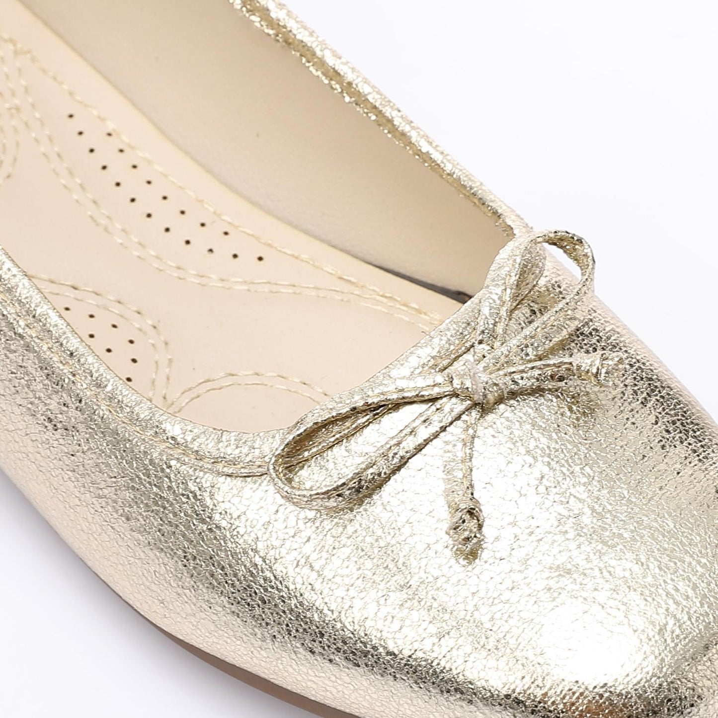 Leather Classic Ballerinas - Gold