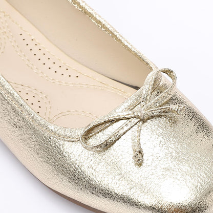 Leather Classic Ballerinas - Gold