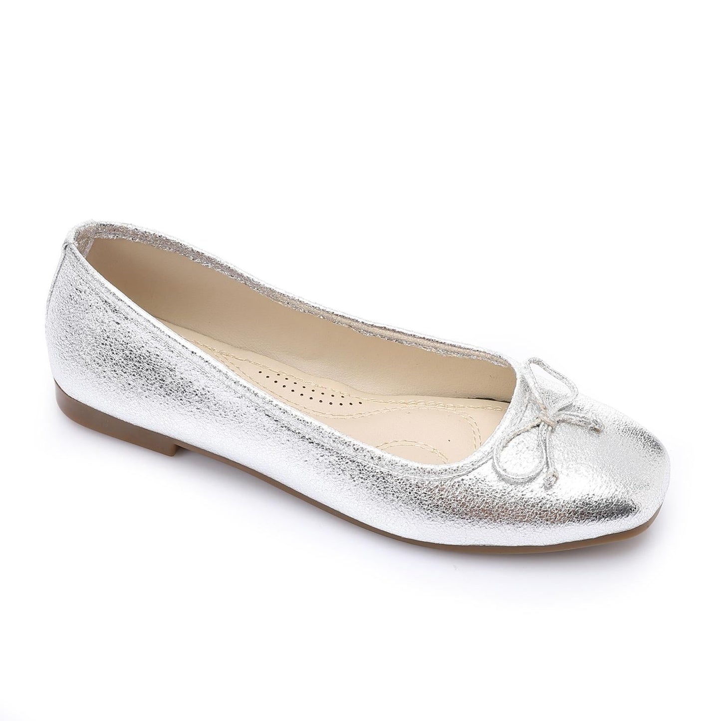 Leather Classic Ballerinas - Silver