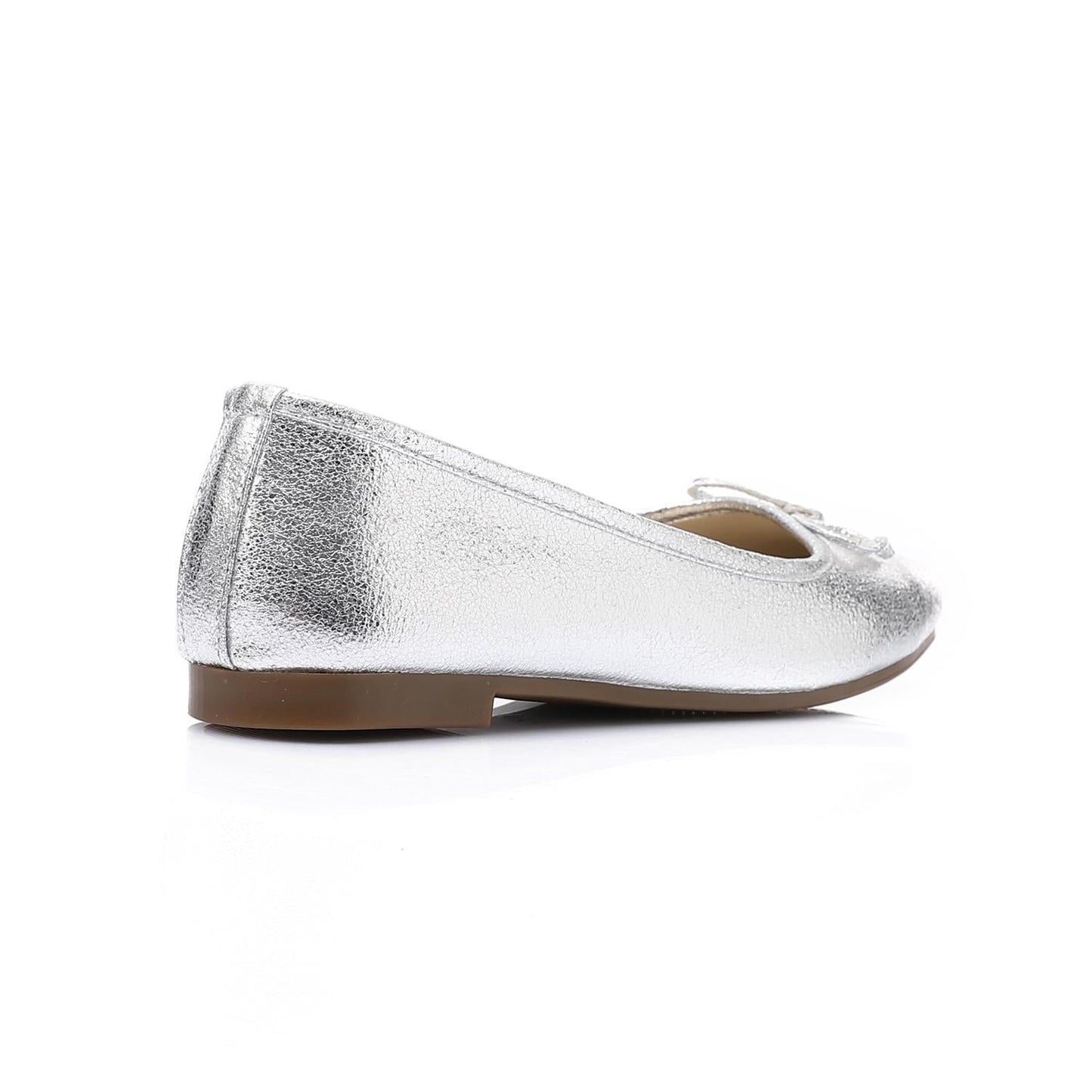Leather Classic Ballerinas - Silver