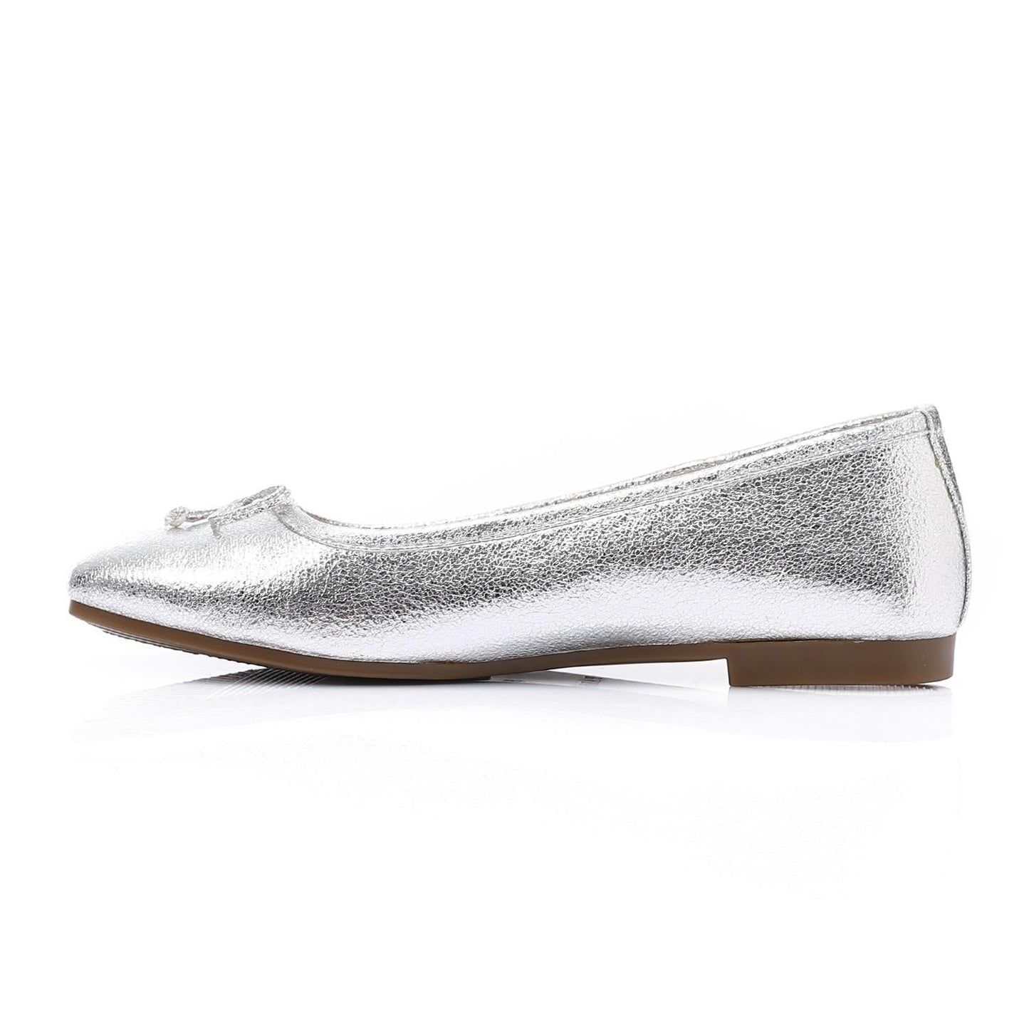 Leather Classic Ballerinas - Silver