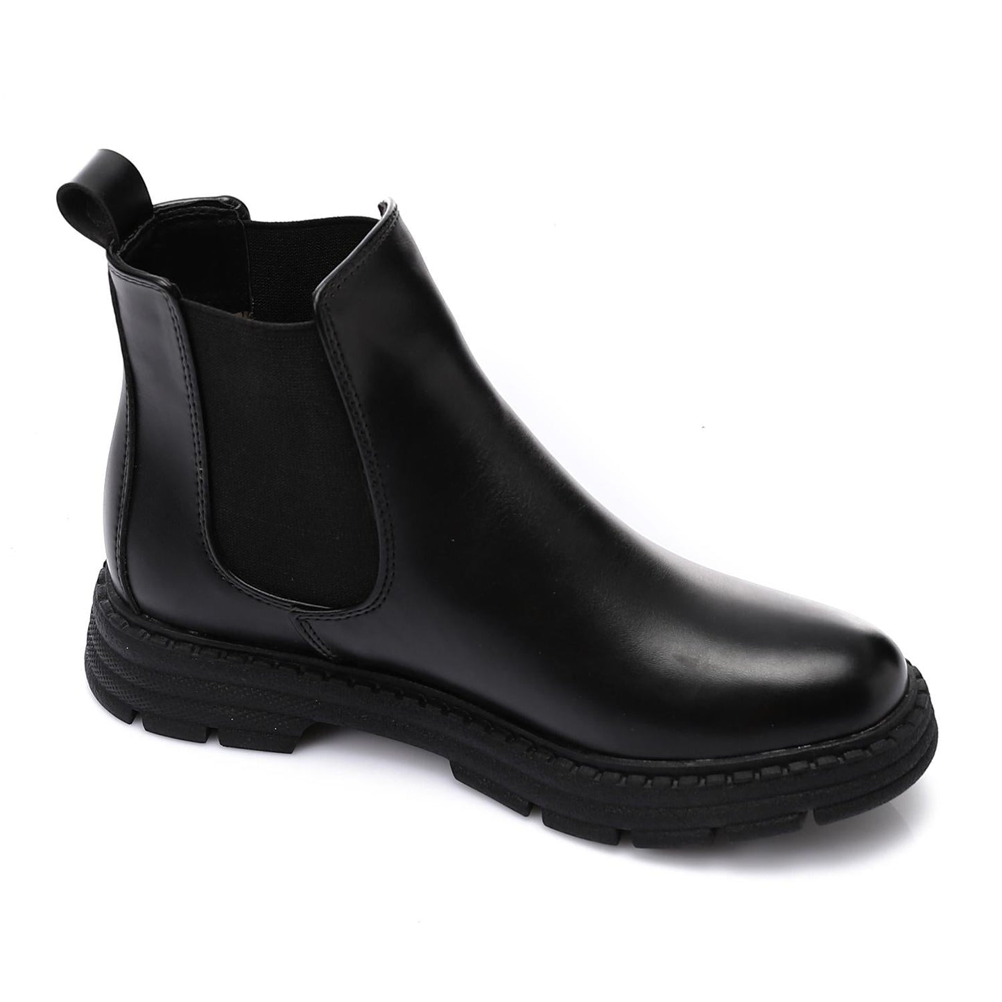Leather Ankle Chelsea Boot - Black