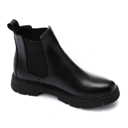 Leather Ankle Chelsea Boot - Black
