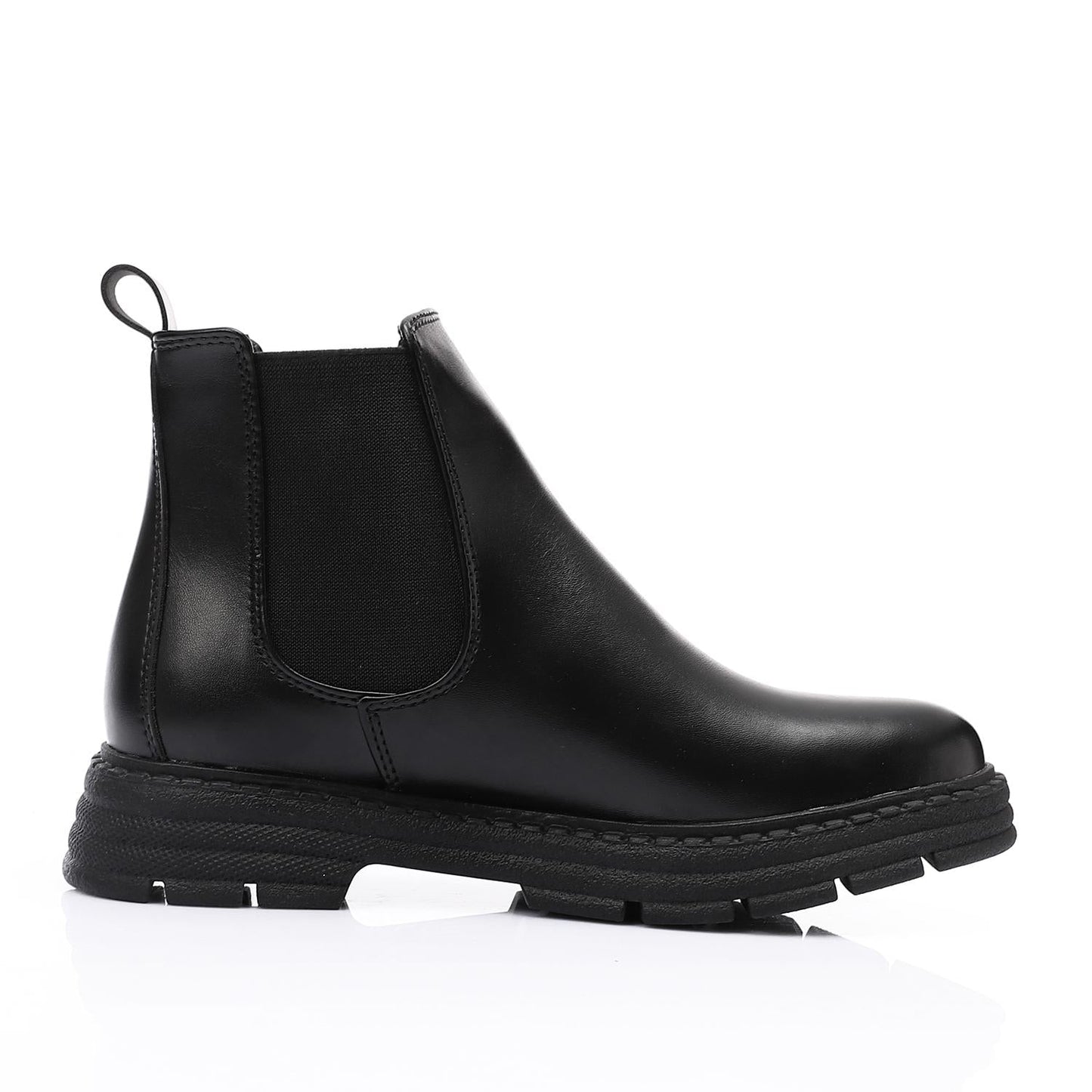 Leather Ankle Chelsea Boot - Black