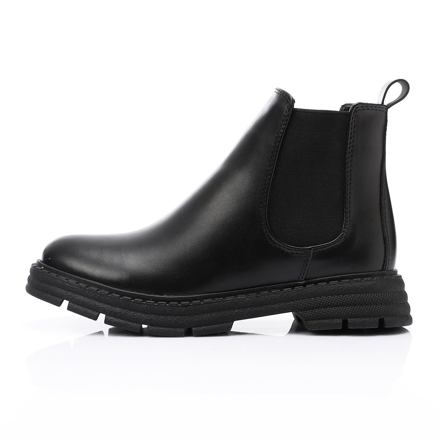 Leather Ankle Chelsea Boot - Black