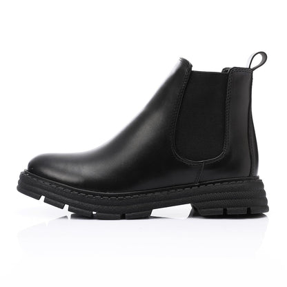 Leather Ankle Chelsea Boot - Black