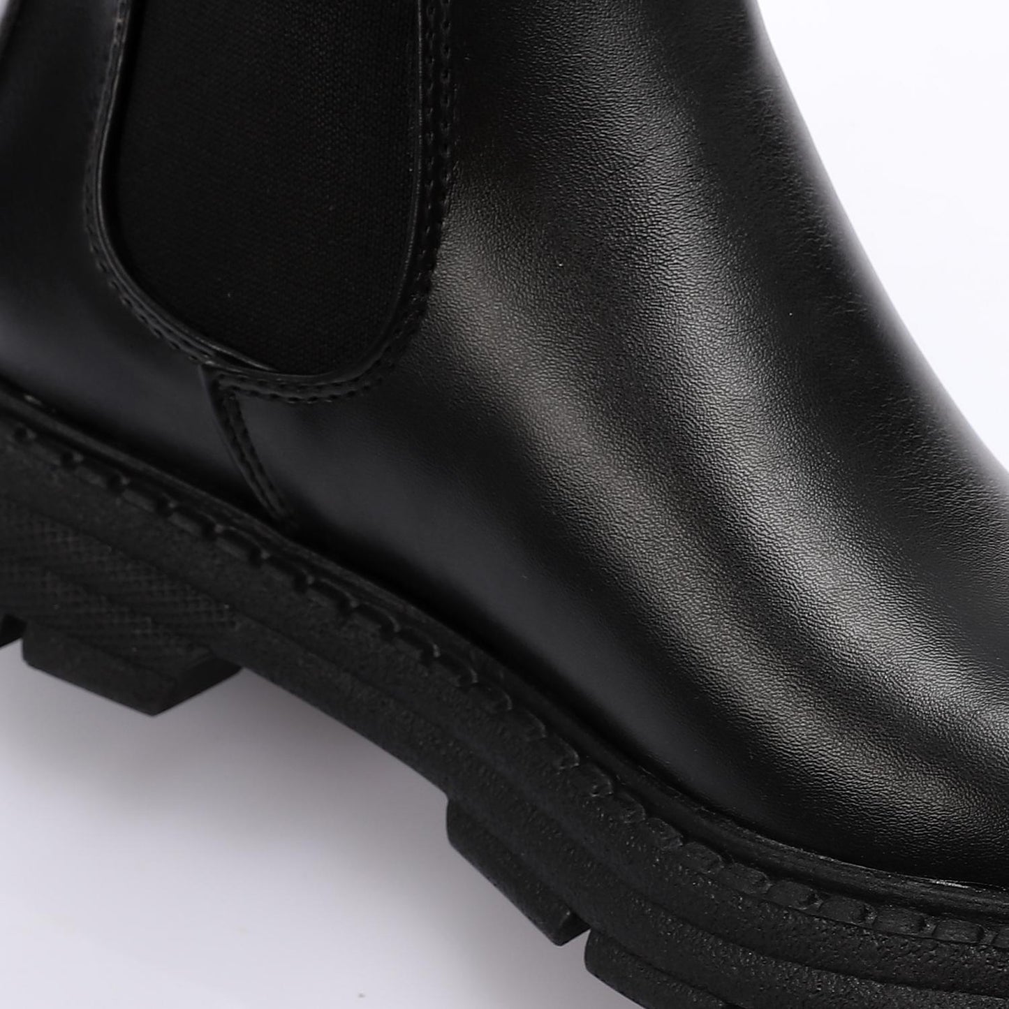 Leather Ankle Chelsea Boot - Black