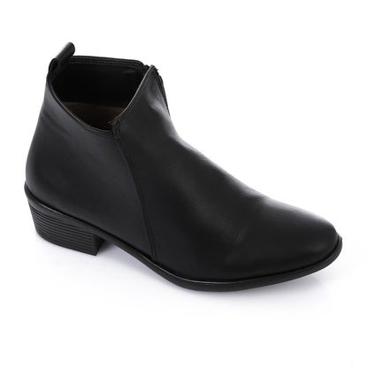 Patent Leather Ankle Boot - Black