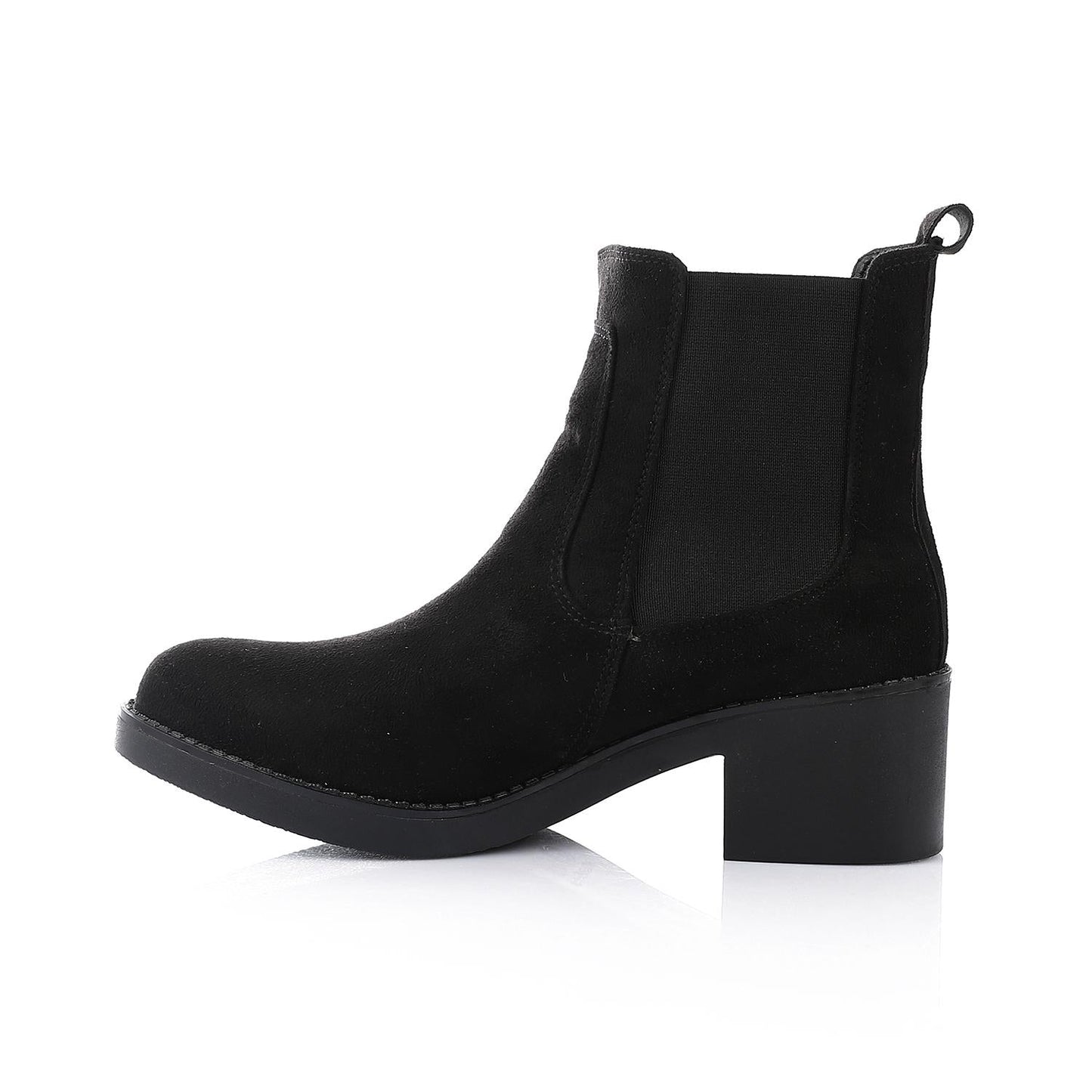 Suede Ankle Chelsea Boot - Black