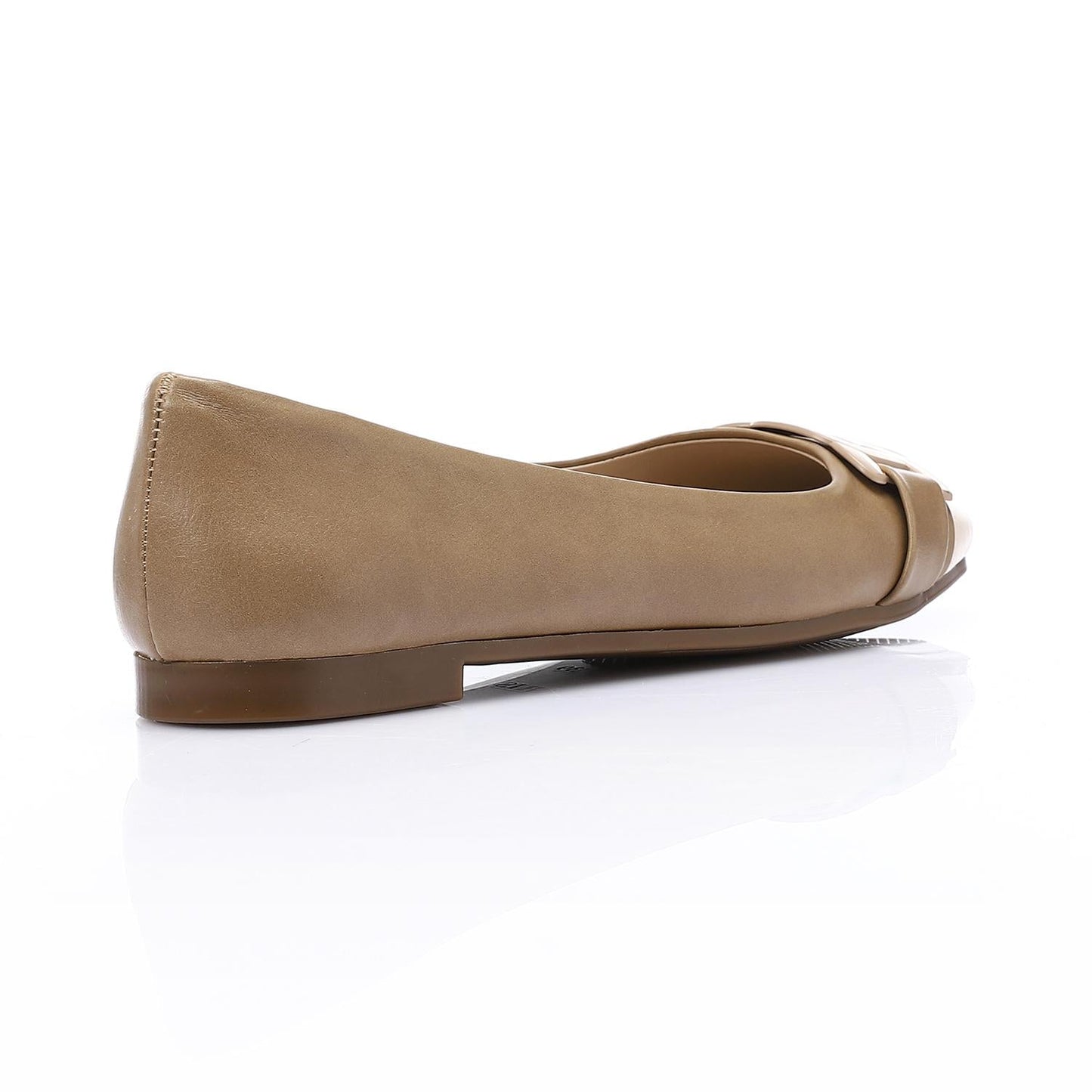 Leather Solid Ballet Flats – Coffee