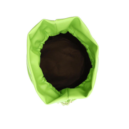 Faux leather Bucket Bag with Pearl Handle - Mint