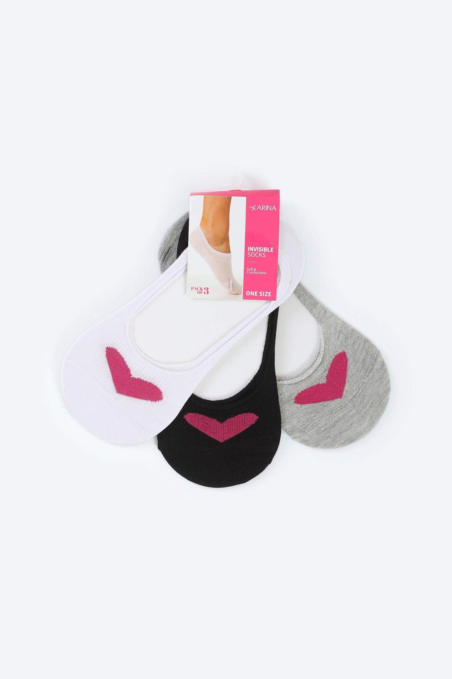 Heart Shaped Sock - 3 Pairs - Carina - ÙƒØ§Ø±ÙŠÙ†Ø§