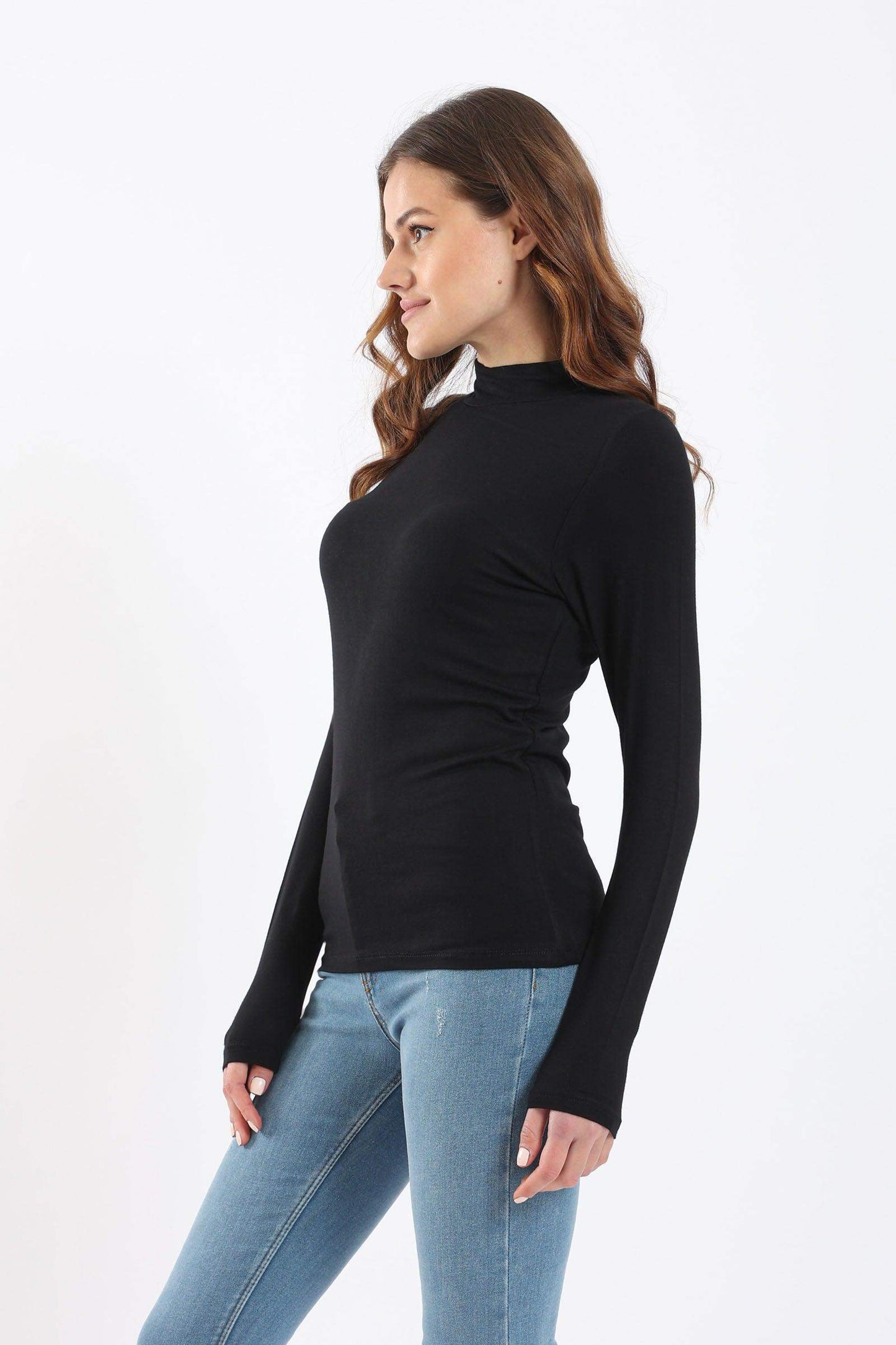 High Neck Long Sleeve Top - Carina - ÙƒØ§Ø±ÙŠÙ†Ø§