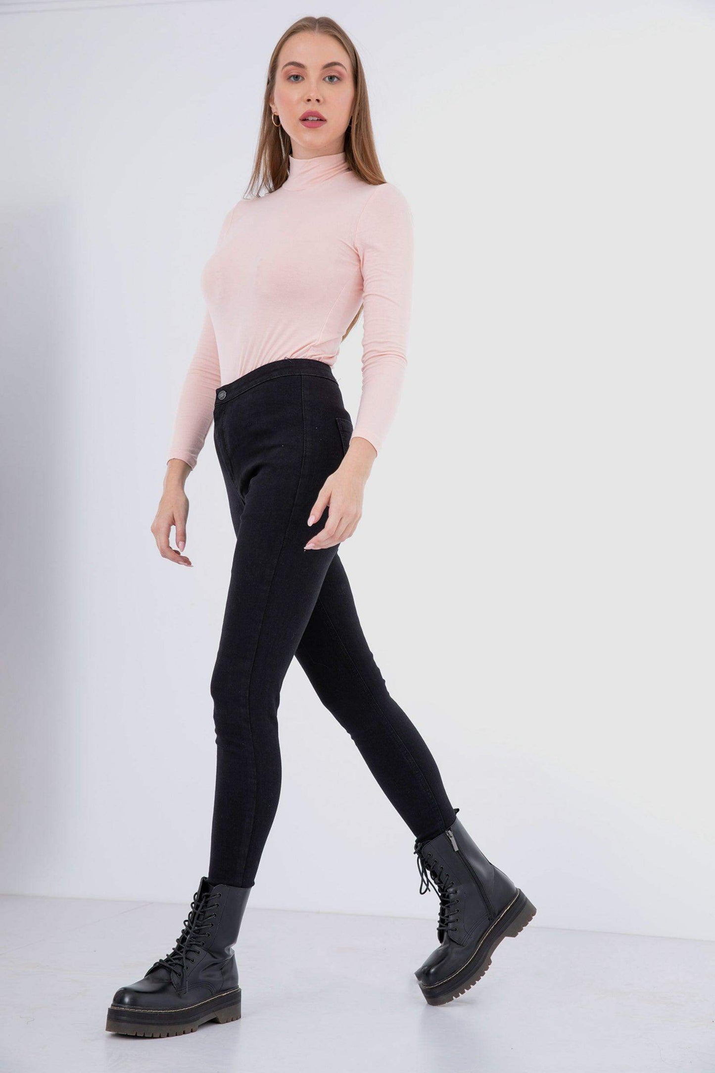 High Neck Long Sleeve Top - Carina - ÙƒØ§Ø±ÙŠÙ†Ø§