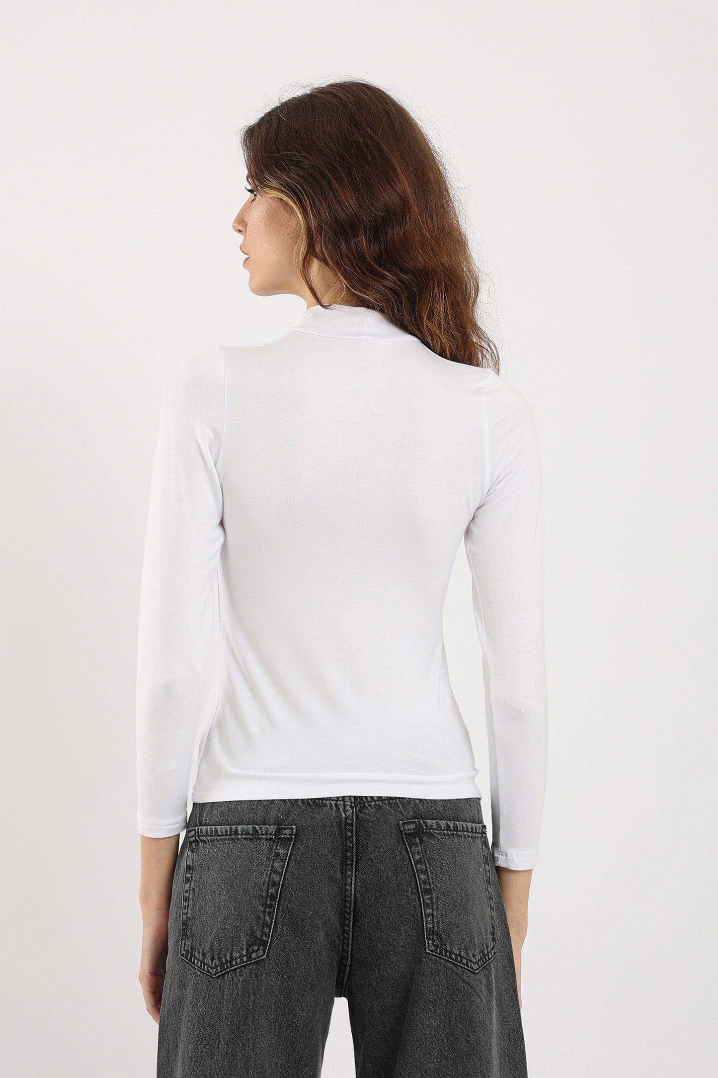High Neck Long Sleeve Top - Carina - ÙƒØ§Ø±ÙŠÙ†Ø§