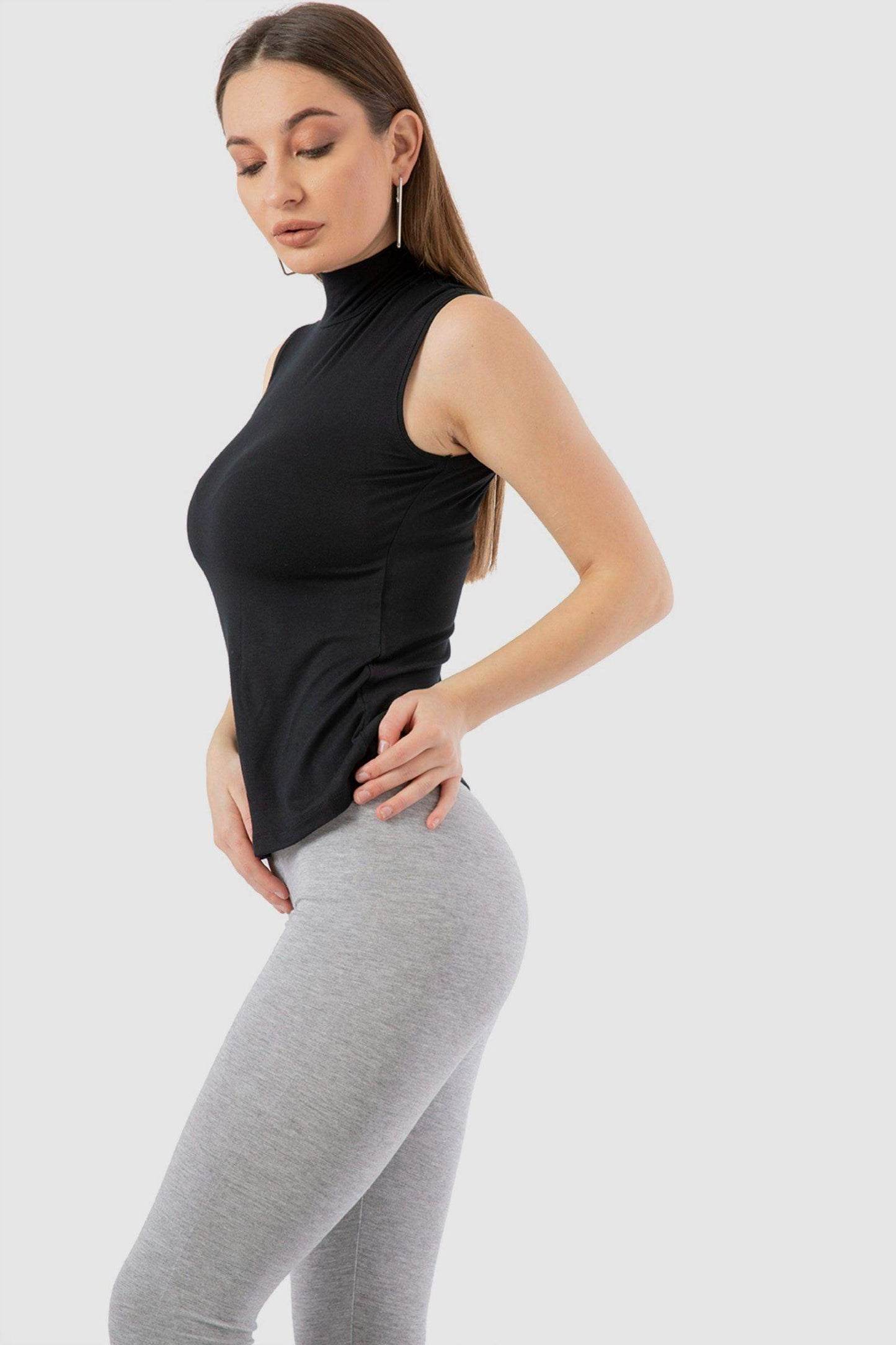 High Neck Seamless Microfiber Sleeveless Top (Pack of 3) - Carina - ÙƒØ§Ø±ÙŠÙ†Ø§